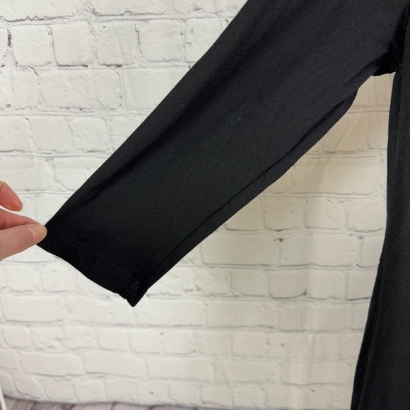 Boston Proper V-Neck Black Form Fitting 3/4 Length Sleeve Dress Size Medium - Picture 4 of 7